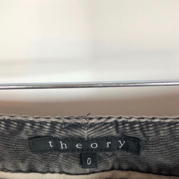 Theory Gray Corduroy Slim Fit Pants - Picture 7 of 8